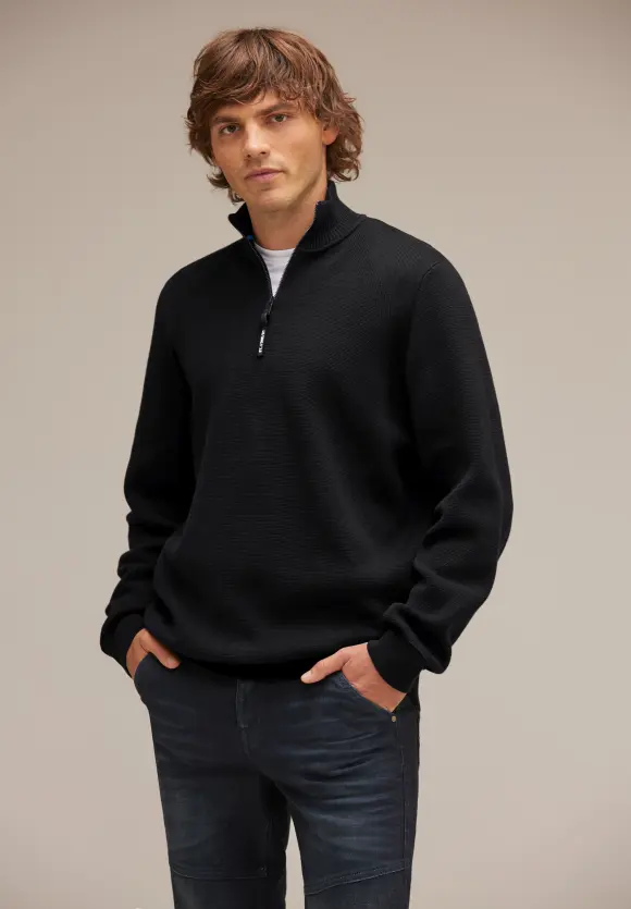 Troyer Strickpullover - Black