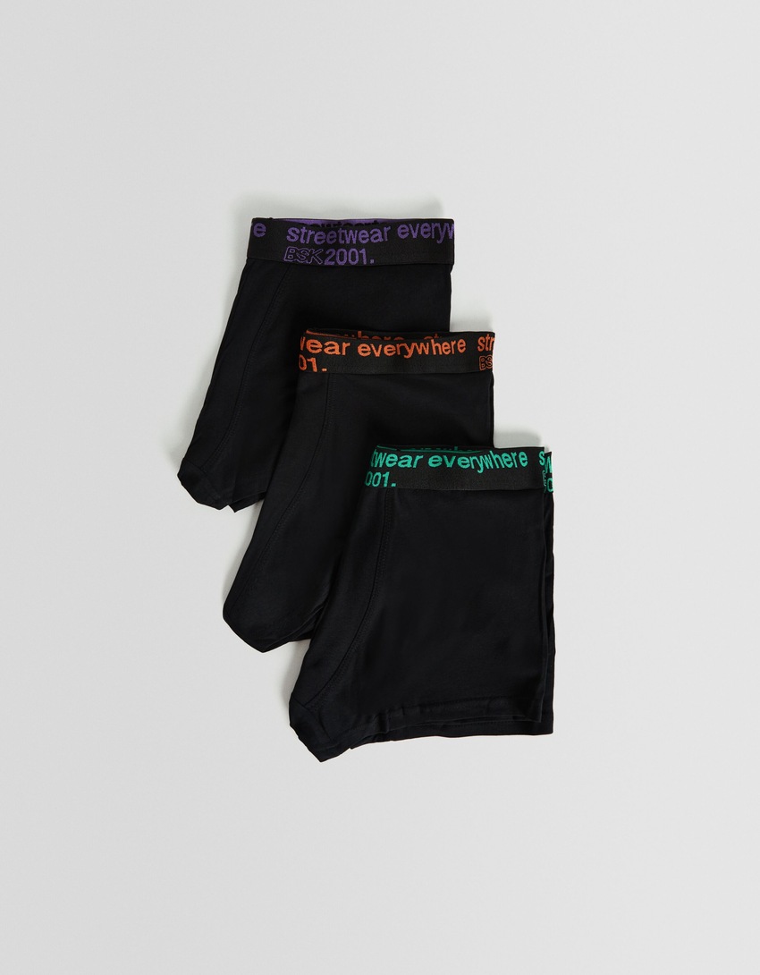 Conjunto de 3 cuecas boxer estampadas