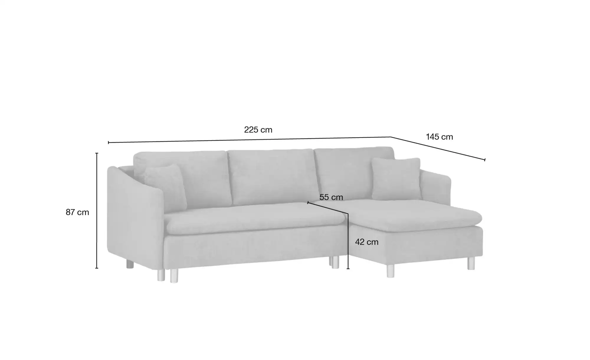 smart Ecksofa ausziehbar Bonamie