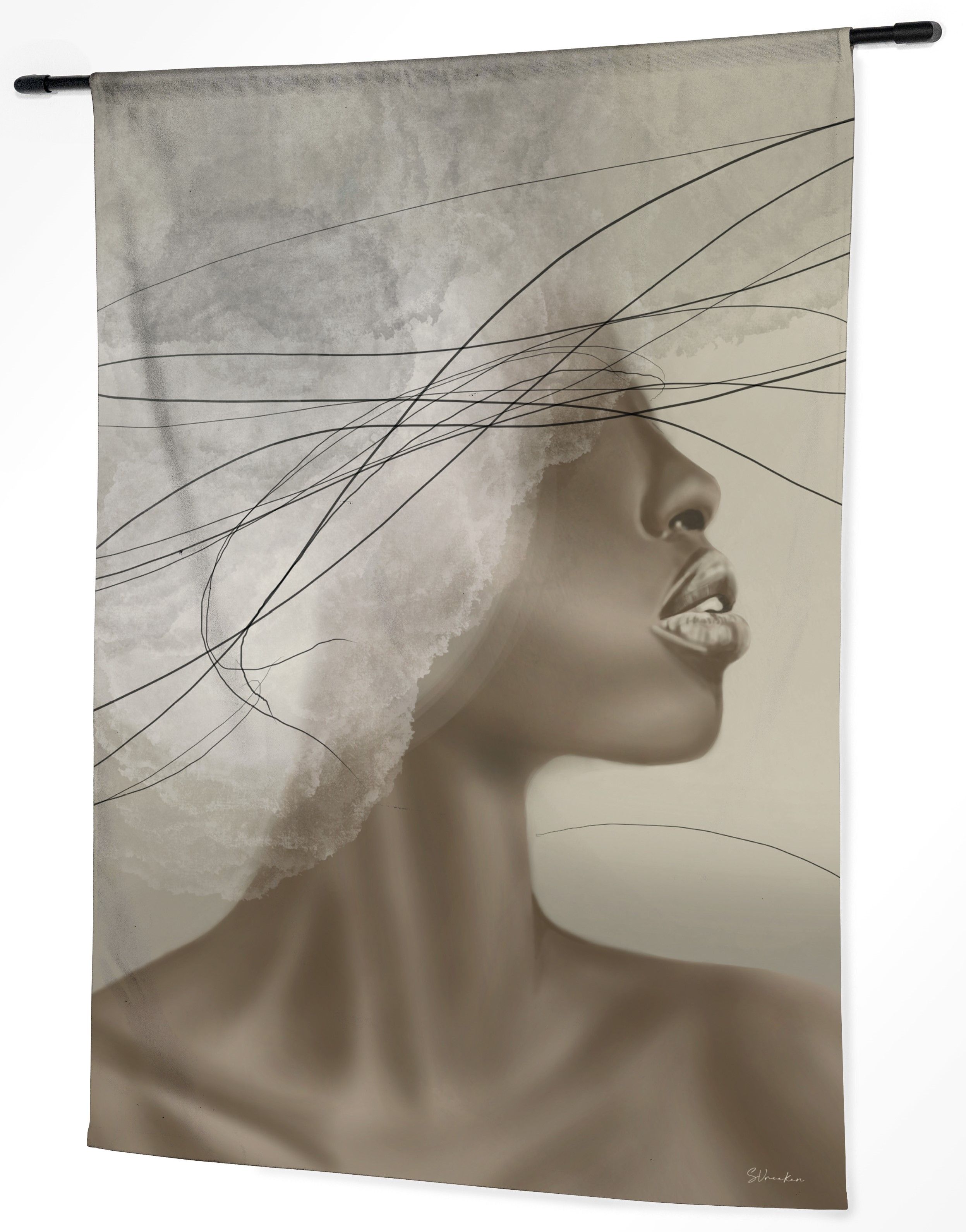 Wandkleed Cloudy Thoughts