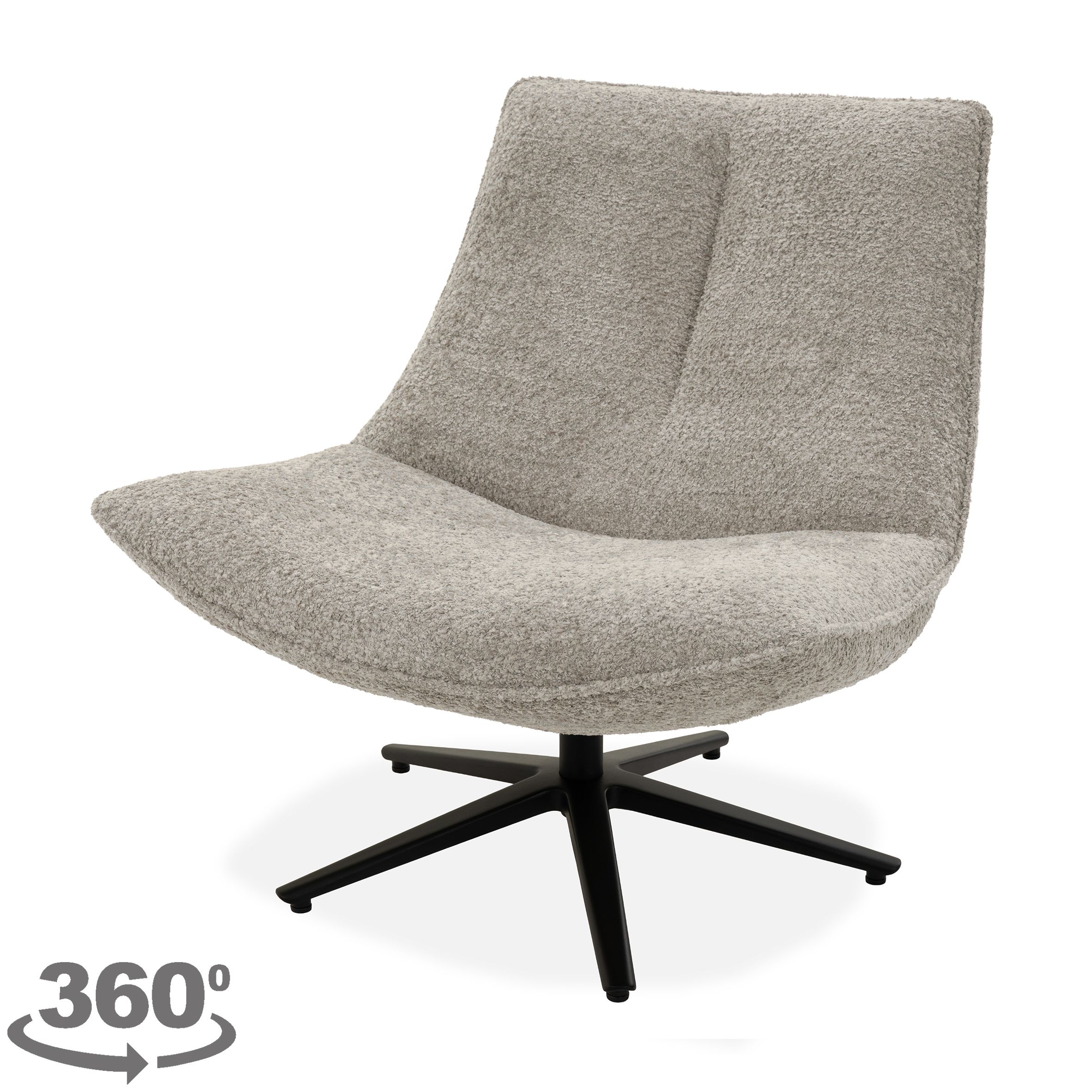 Draaifauteuil Catleen B83 x D83 x H76 cm