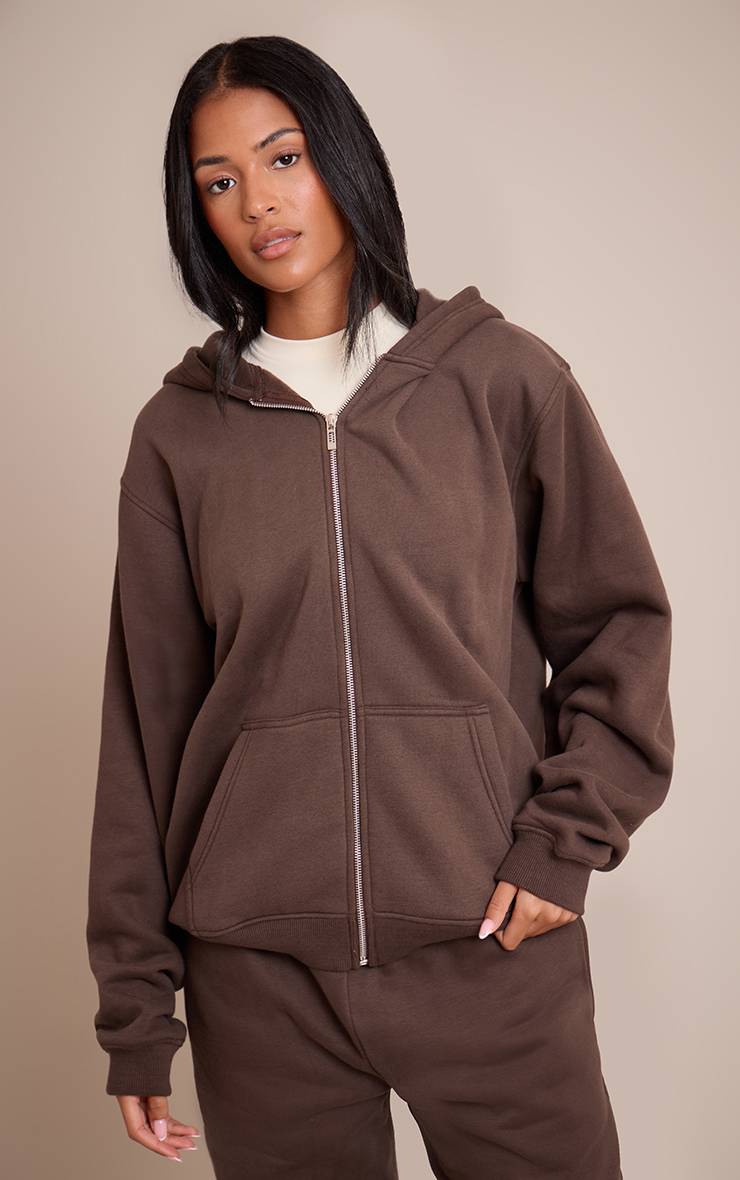 Espresso Sweat À Casynthétiqueche Zippé Chiné Grande Taille