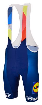 Cuissard Court Santini x Lidl Trek 2023 Fan Line Bleu