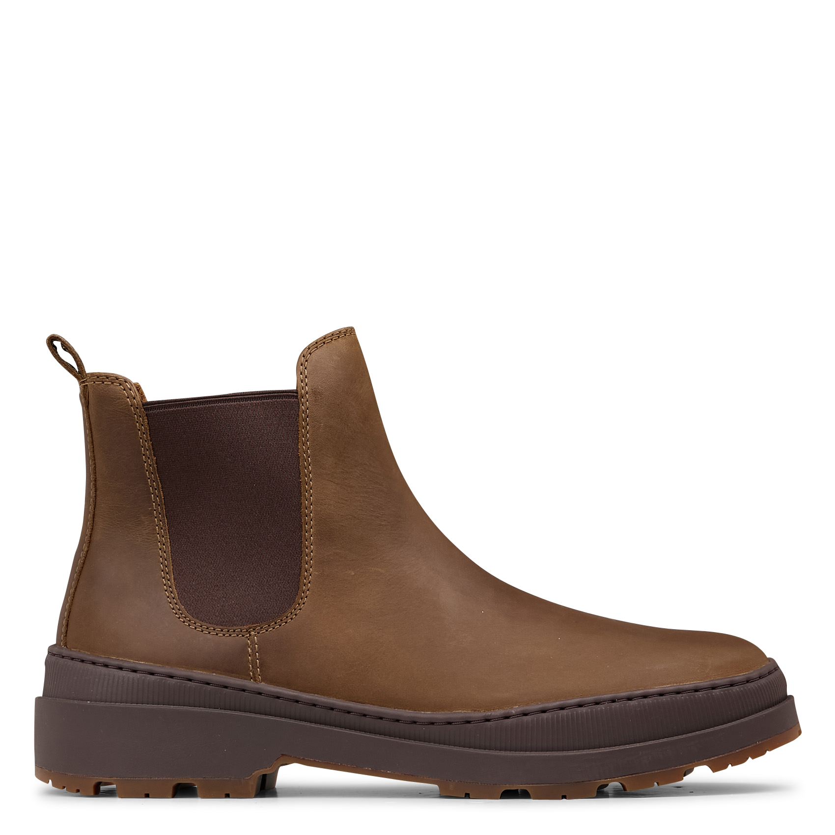 BRUTUS TREK - Bottines à bout rond en cuir| Marron