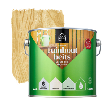 Lacq Produra Tuinhout beits transparant naturel 2,5 liter