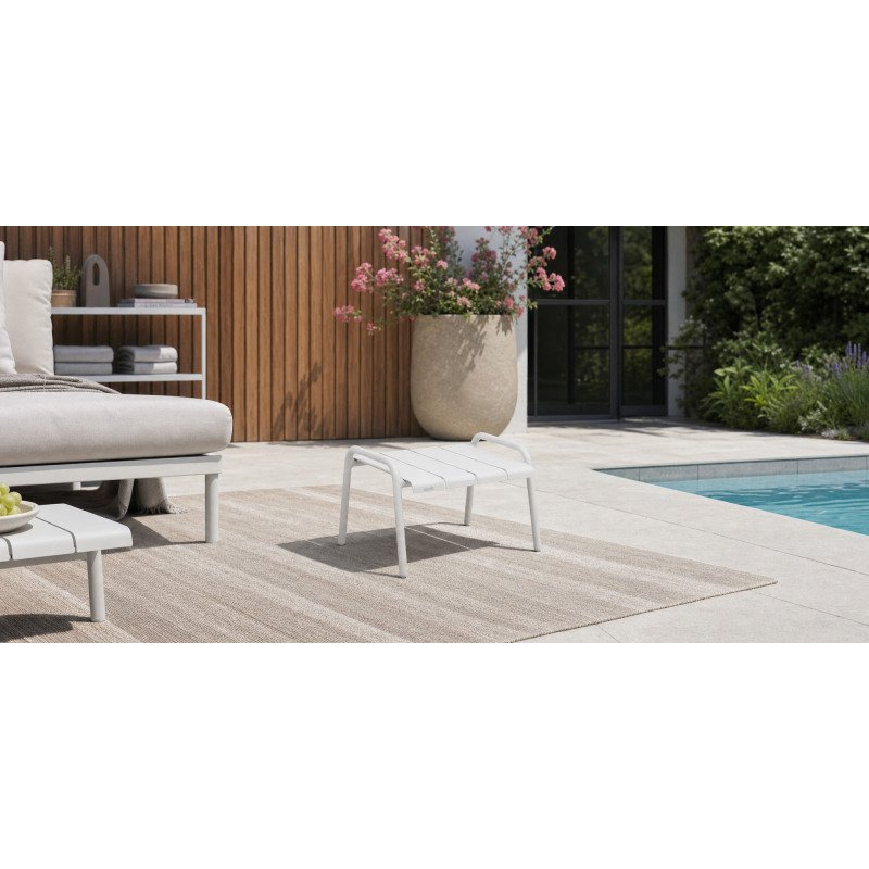 Table d'extérieur basse, Repose-pieds OUDON - structure aluminium