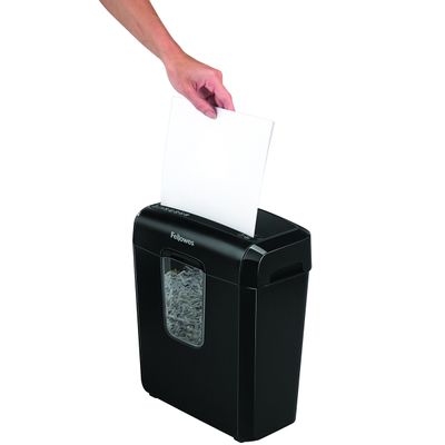 Fellowes Powershred 6C - destructeur de documents coupe croisée - 6 feuilles - Corbeille 11 litres - verrouillage de sécurité