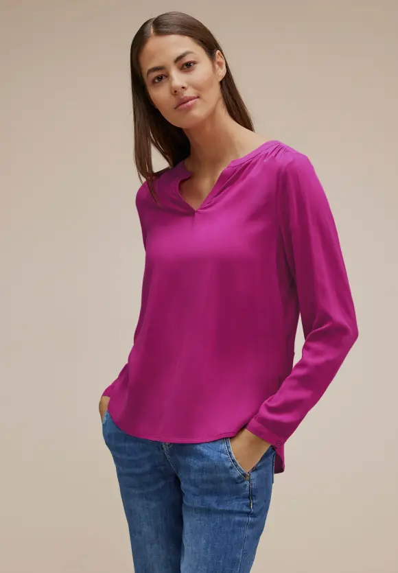 Viskosebluse - bright cozy pink