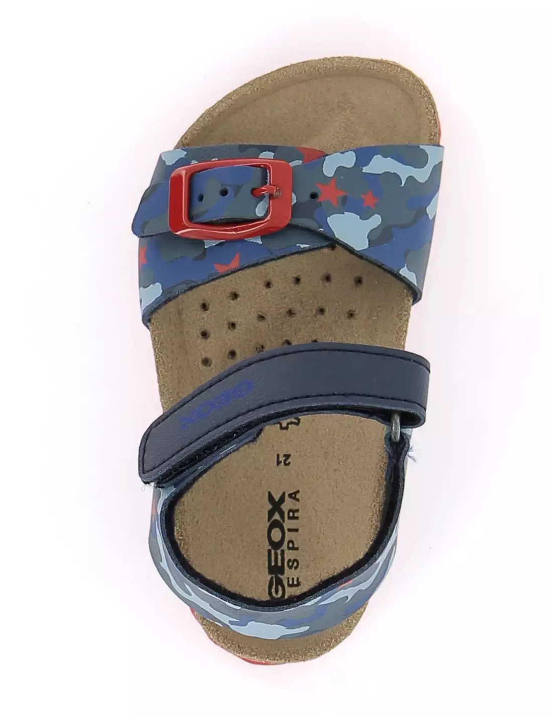 GEOX CHALKI - Sandales & nu-pieds C0735NAVYRED