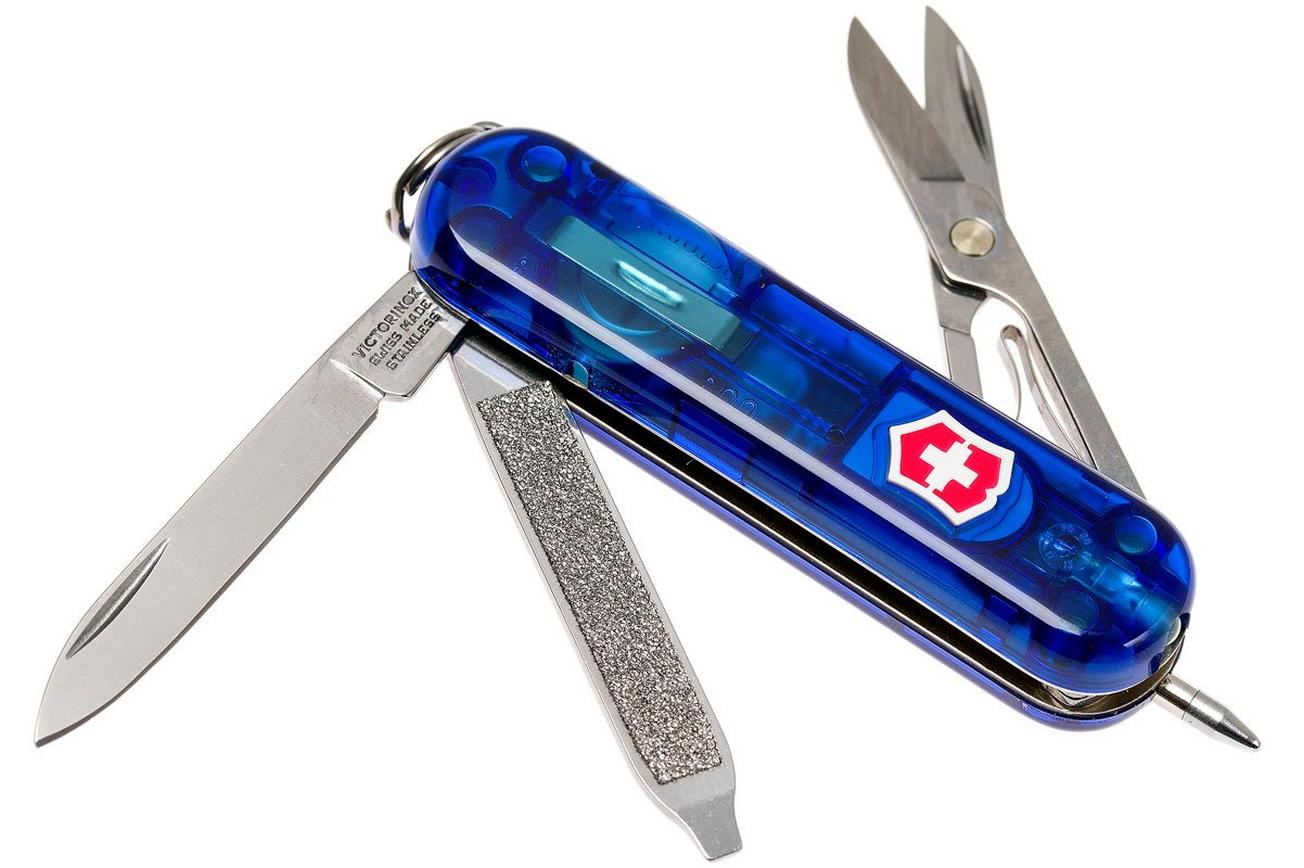 Victorinox Signature Lite transparant blauw 0.6226.T2 Zwitsers zakmes