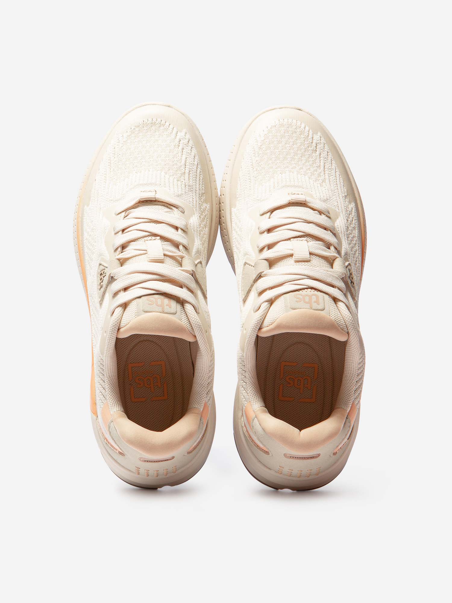 Baskets Femme Confort Textile Recyclé Beige