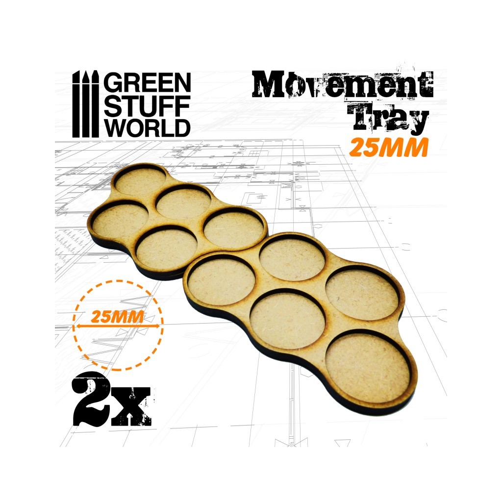 Plateaux de Mouvement MDF 5x25mm