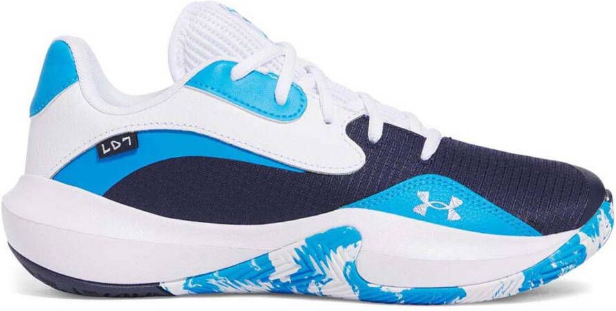 Under Armour Lockdown 7 Low Basketbalschoenen Blauw