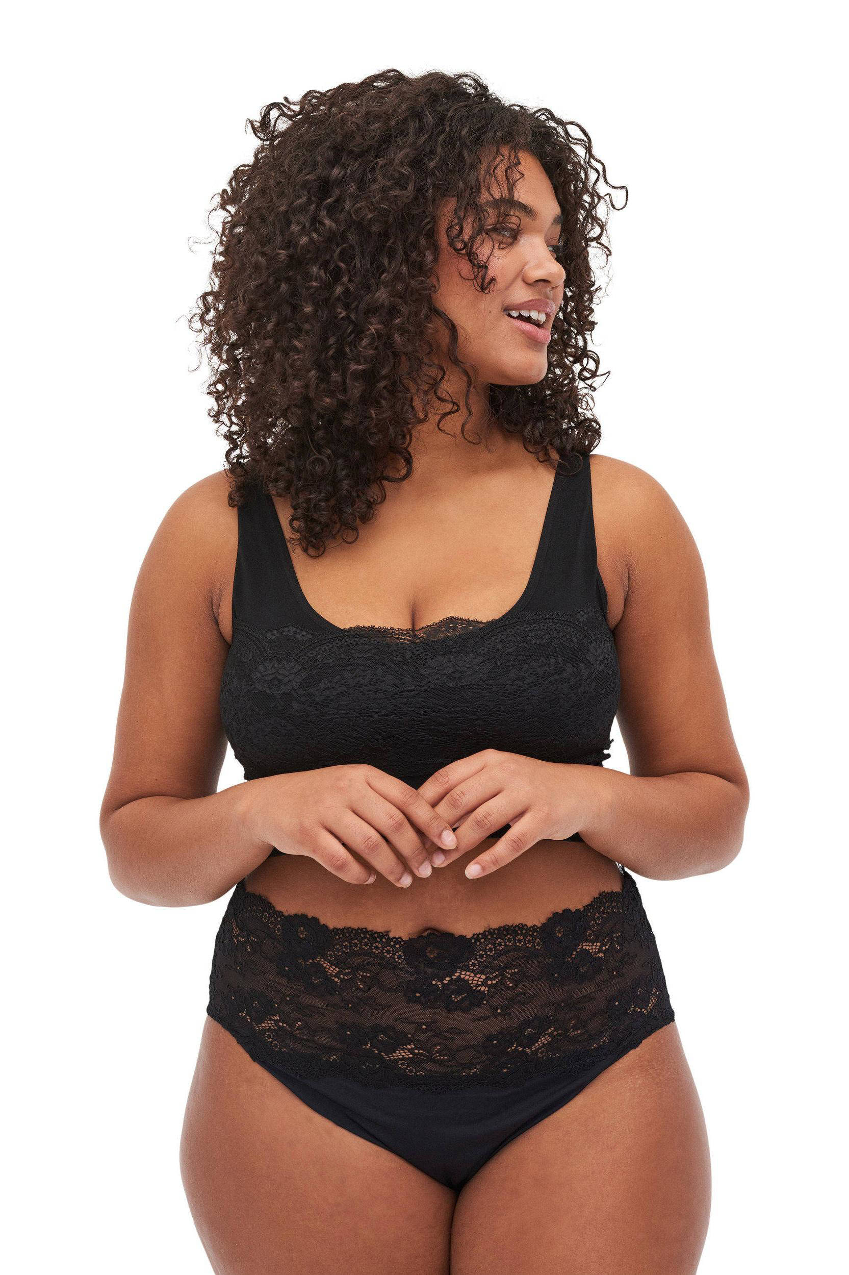 Zizzi slip LCARA (set van 2) zwart