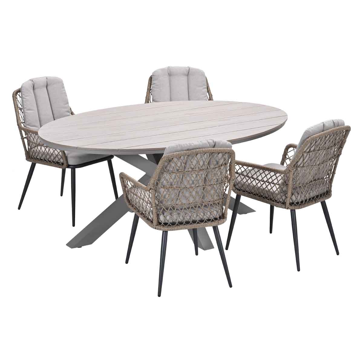 Garden Impressions Kalibo Tulli 180 cm 5-delige tuinset