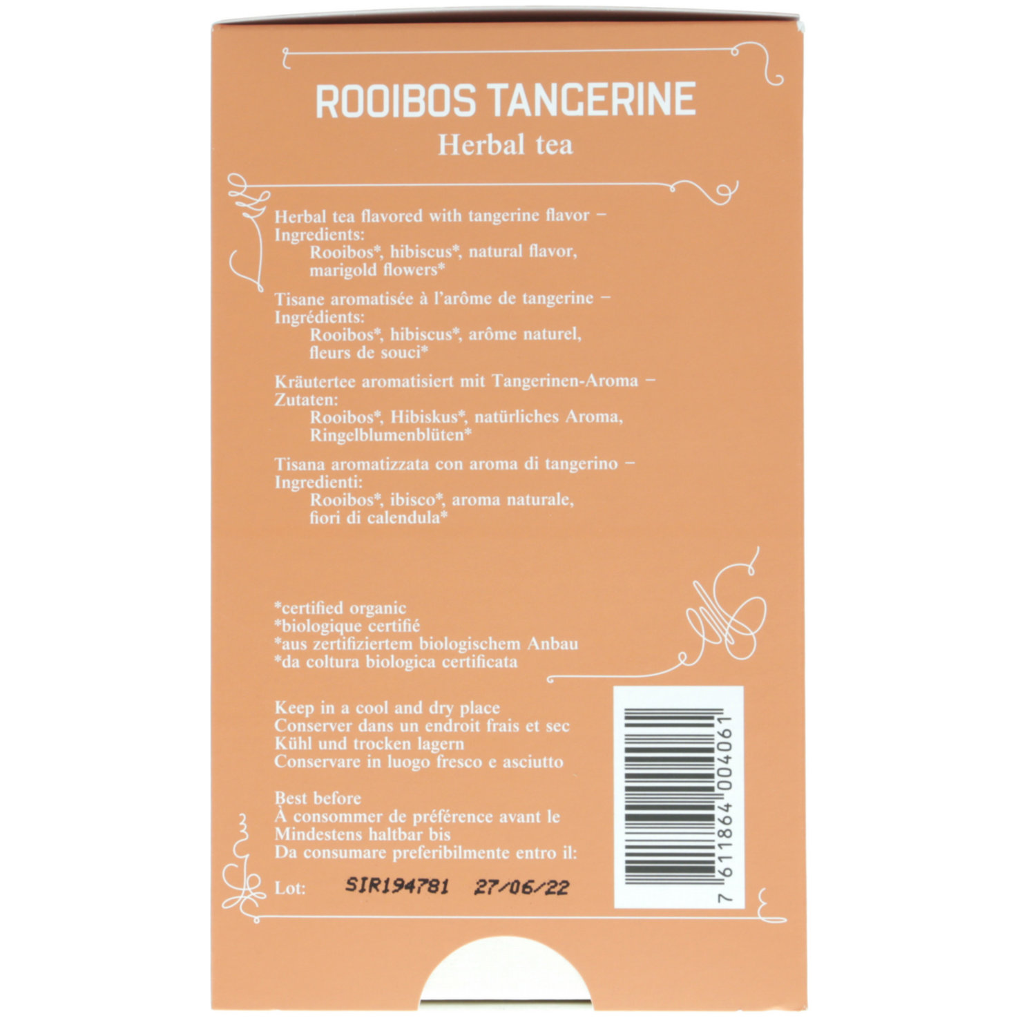 Sirocco Rooibos Tangerine Tee 20 Portionen