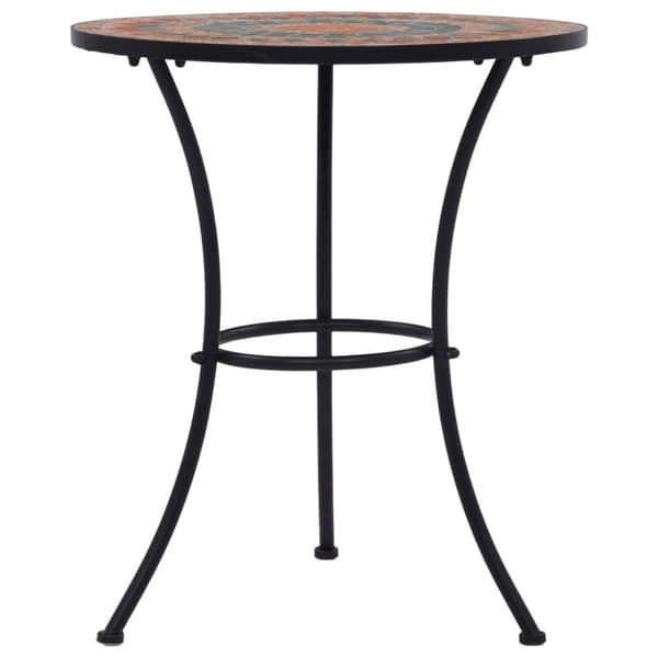 vidaXL Mosaikkbistrobord oransje/grå 60 cm keramikk