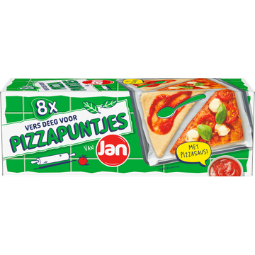 Jan Vers Deeg voor Pizzapuntjes met Pizzasaus 8 Stuks