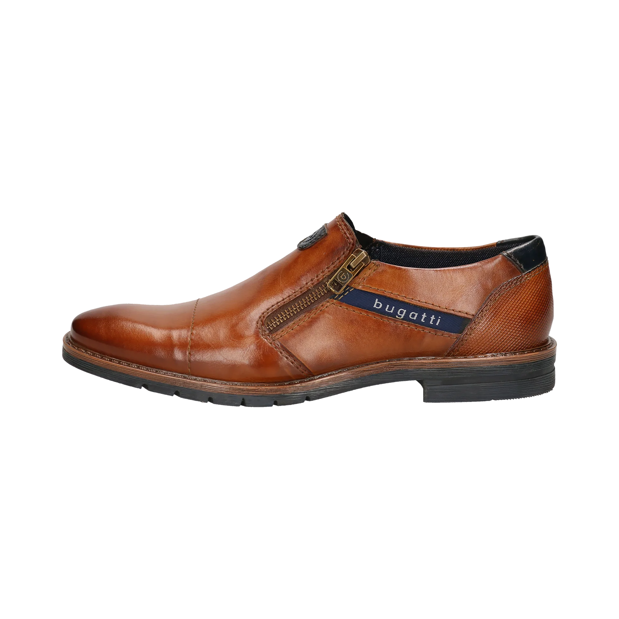 Leder Slip on cognac
