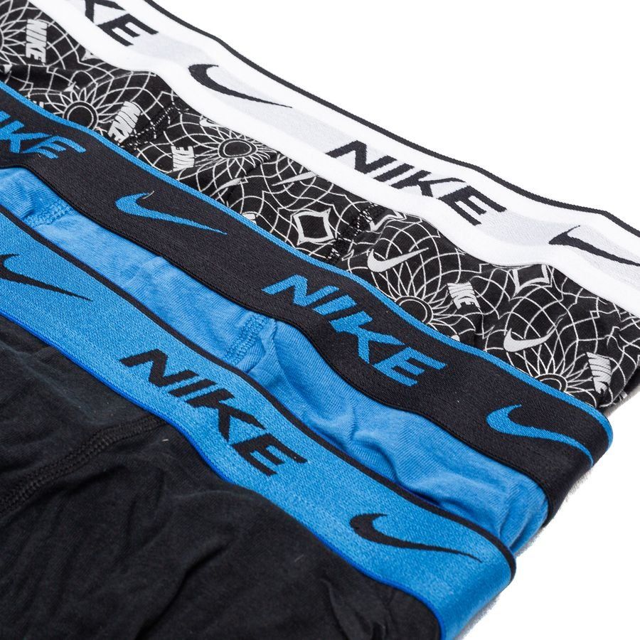 Nike Boxers Everyday Cotton Stretch Pack de 3 - Bleu/Noir/Blanc