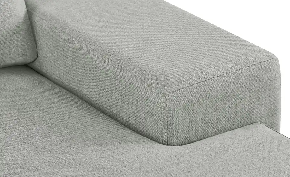 Ecksofa Rome Hellgrau rechts Webstoff