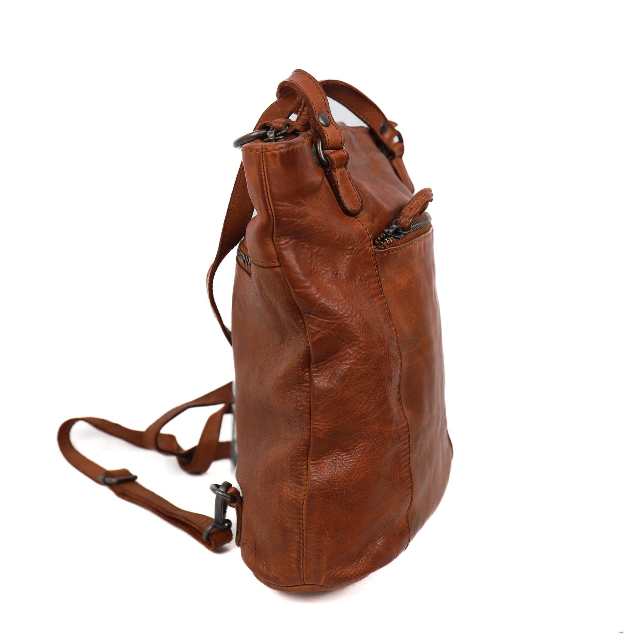 Rugzak/schoudertas 'Sandy' cognac Cognac
