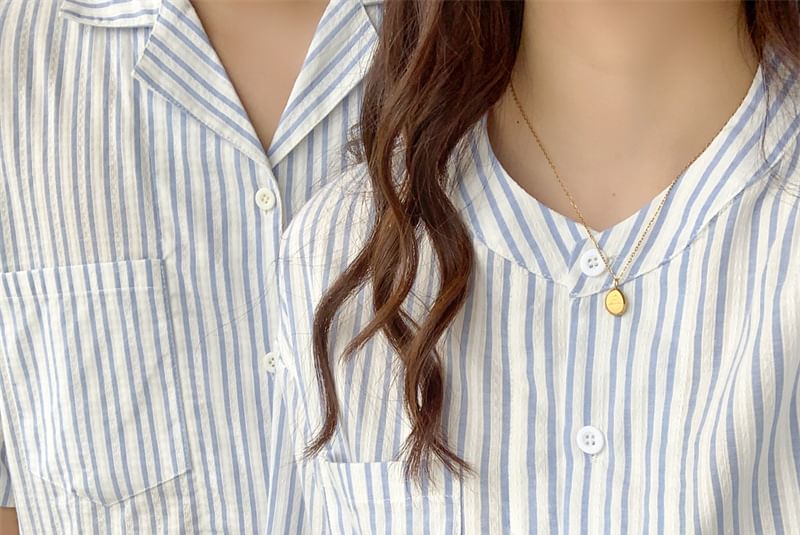 Tanee - Koppelset: gestreepte top met korte mouwen + shorts (verschillende ontwerpen)