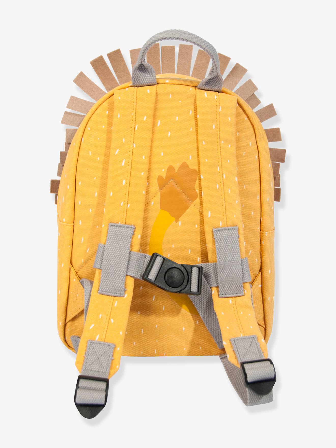 Mochila TRIXIE com estampa de animais, amarelo escuro, lisa.