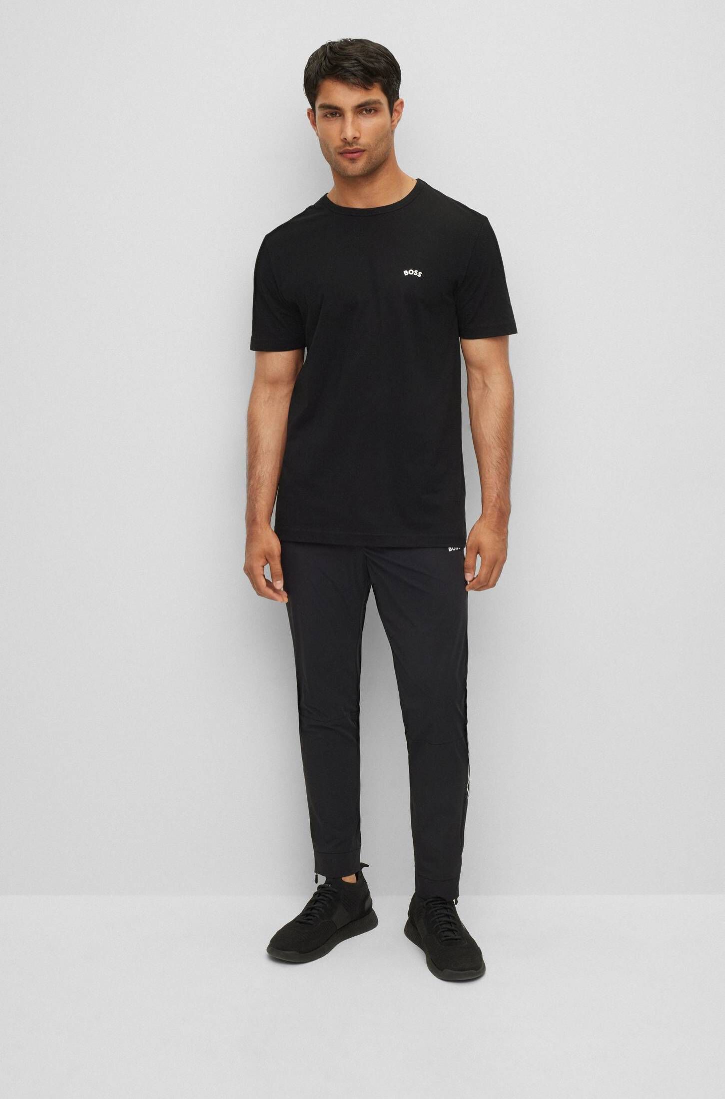BOSS| Herren T-Shirt TEE CURVED mit Bio-Baumwolle