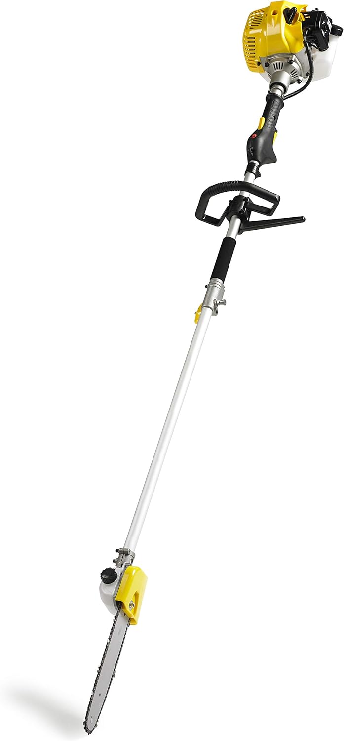 TEXAS Gartenpflegeset BCU43M 4-in-1 Benzin Hochentaster Hochheckenschere Teleskop Kettensäge Astschere Motorsense Freischneider Rasentrimmer | 2-Takt 52 CCM | 1250 Watt| bis 230 cm Länge