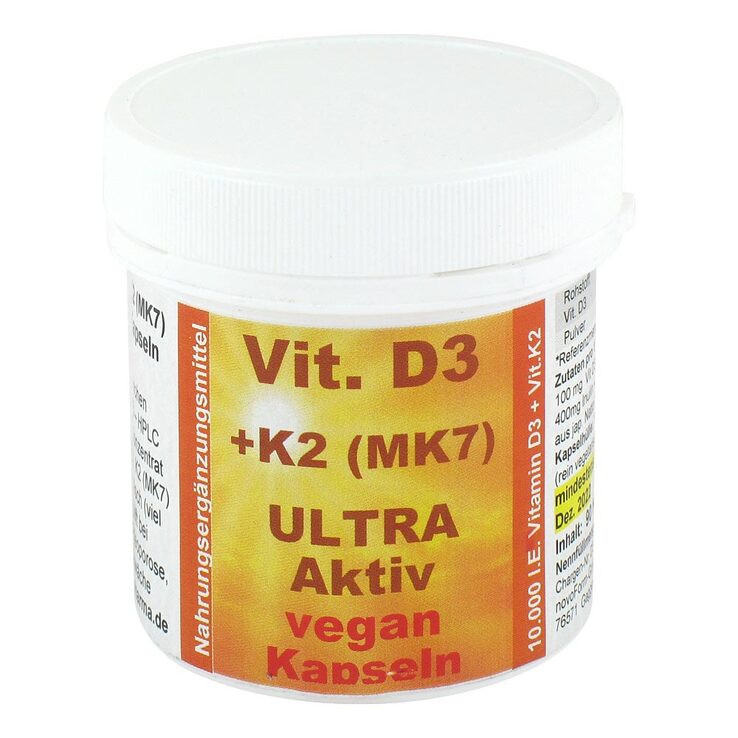 VIT.D3 + K2 Ultra Aktiv 10.000 I.E. Kapseln, 90 St
