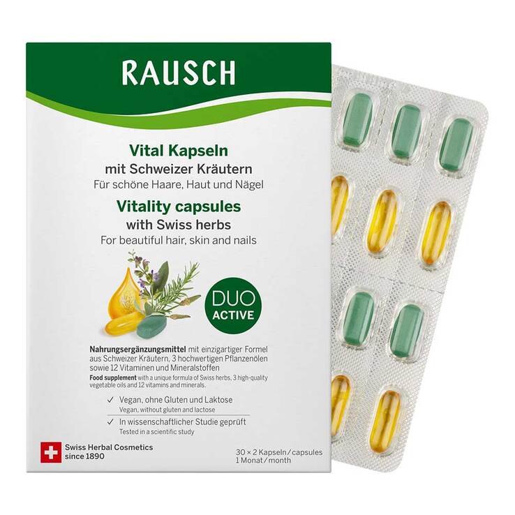 Rausch Vital Kapseln mit Schweizer Kräuter, 30X2 St