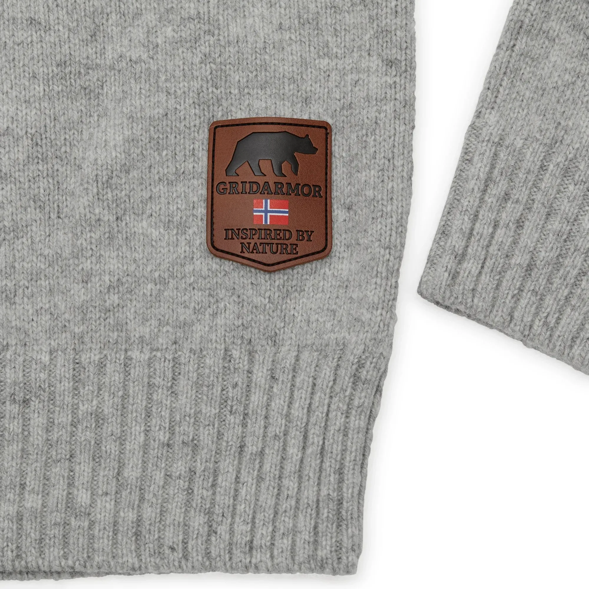 Gridarmor Snøkrystall Hz Ullgenser Men Light Grey/Dark Grey/White