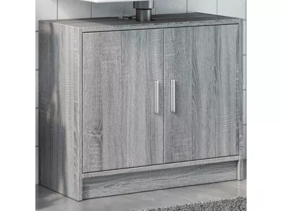 Armoire d'évier sonoma gris 63x29x55 cm bois d'ingénierie