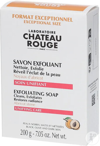 Château Rouge Savon Exfoliant Soin Unifiant Peaux Noires Mates En Métissées 200g