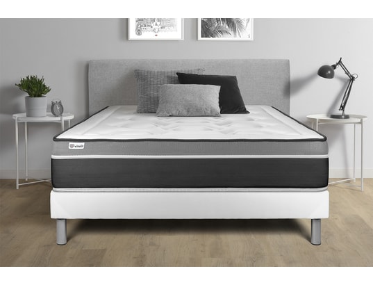 VITALIT LITERIE - Sommier 180 x 200 Sommier kit vital'som blanc 180 x 200 cm