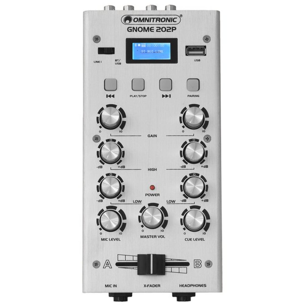 Omnitronic Gnome-202P Mini Mixer zilver