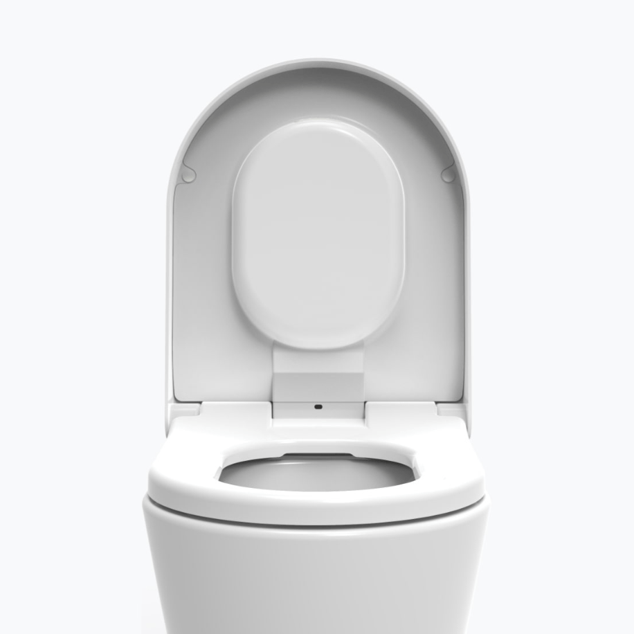 Denck PURE-D toiletbril met geïntegreerde geurafzuiging op batterij wit