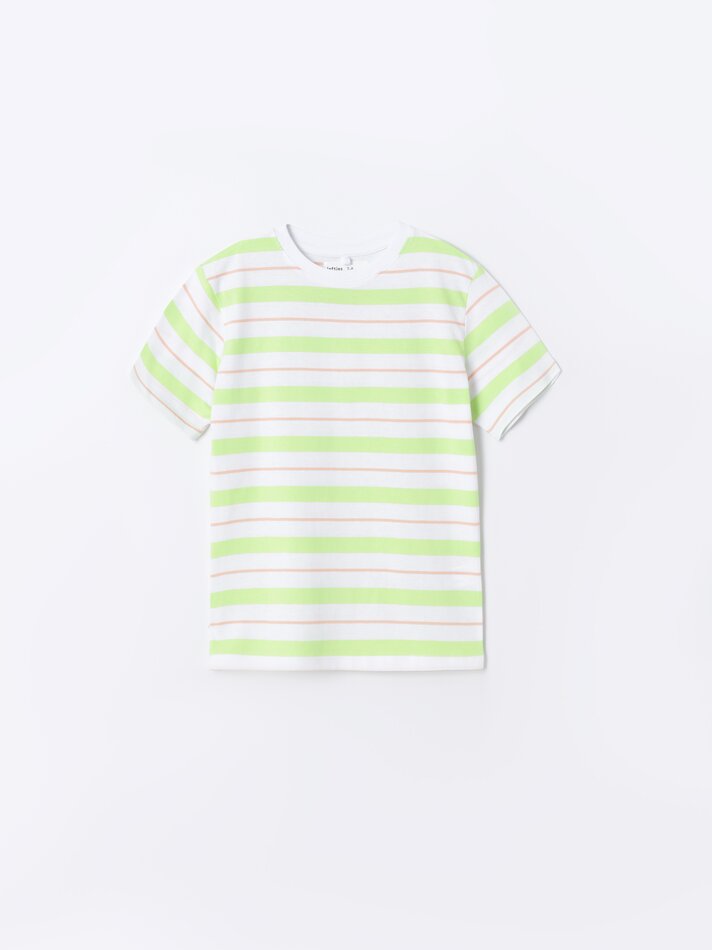 Pacote com 4 camisetas de manga curta sortidas - Verde Fluorescente
