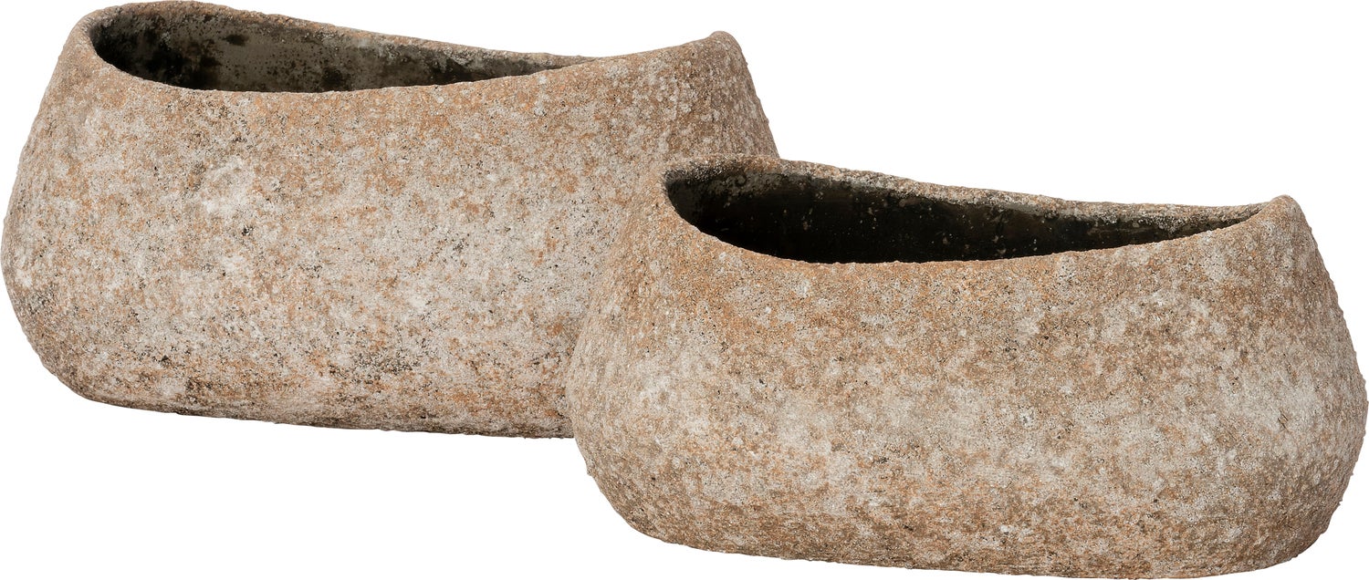Intratuin bloempot Skye beige 28 x 17 x 12 cm