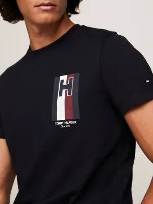 Camiseta Slim Fit com Logo em Jersey