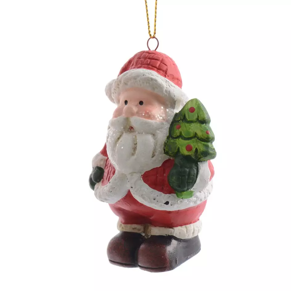 Père Noël à suspendre (H7 cm) Titouan Rouge