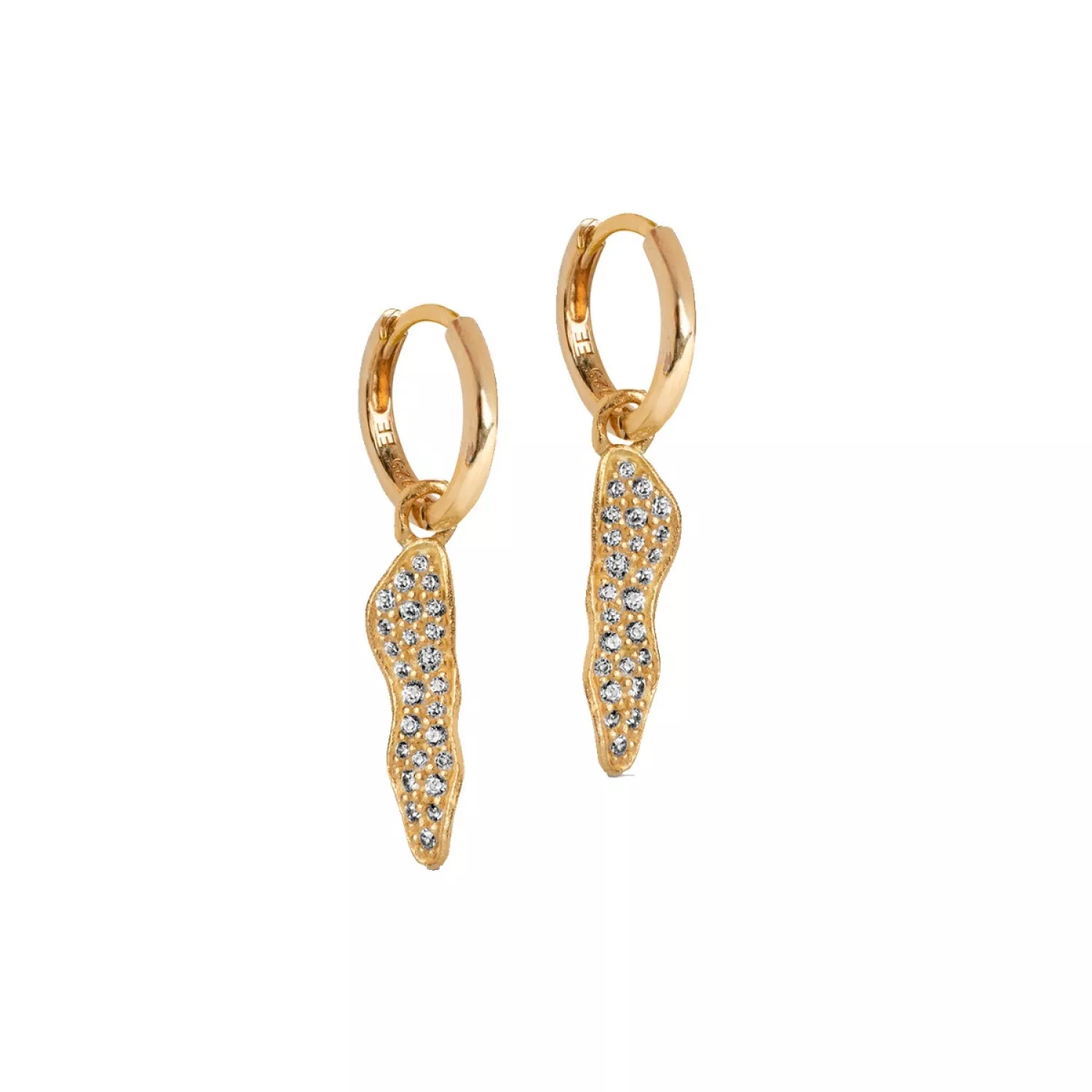 Enamel Sparkling Julia Øreringe 18 kt. Forgyldt Sølv E286G