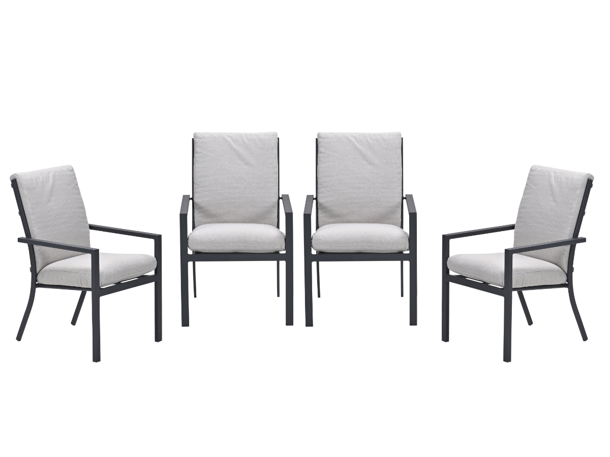 Garden Impressions Sergio Carbon Black tuinstoel - Set van 4