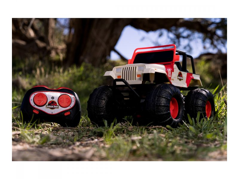 Jada Toys Jurassic Park RC Sea & Land Jeep RTR, 1:16 Ferngesteuertes Amphibien-Fahrzeug im Jurassic Park Design