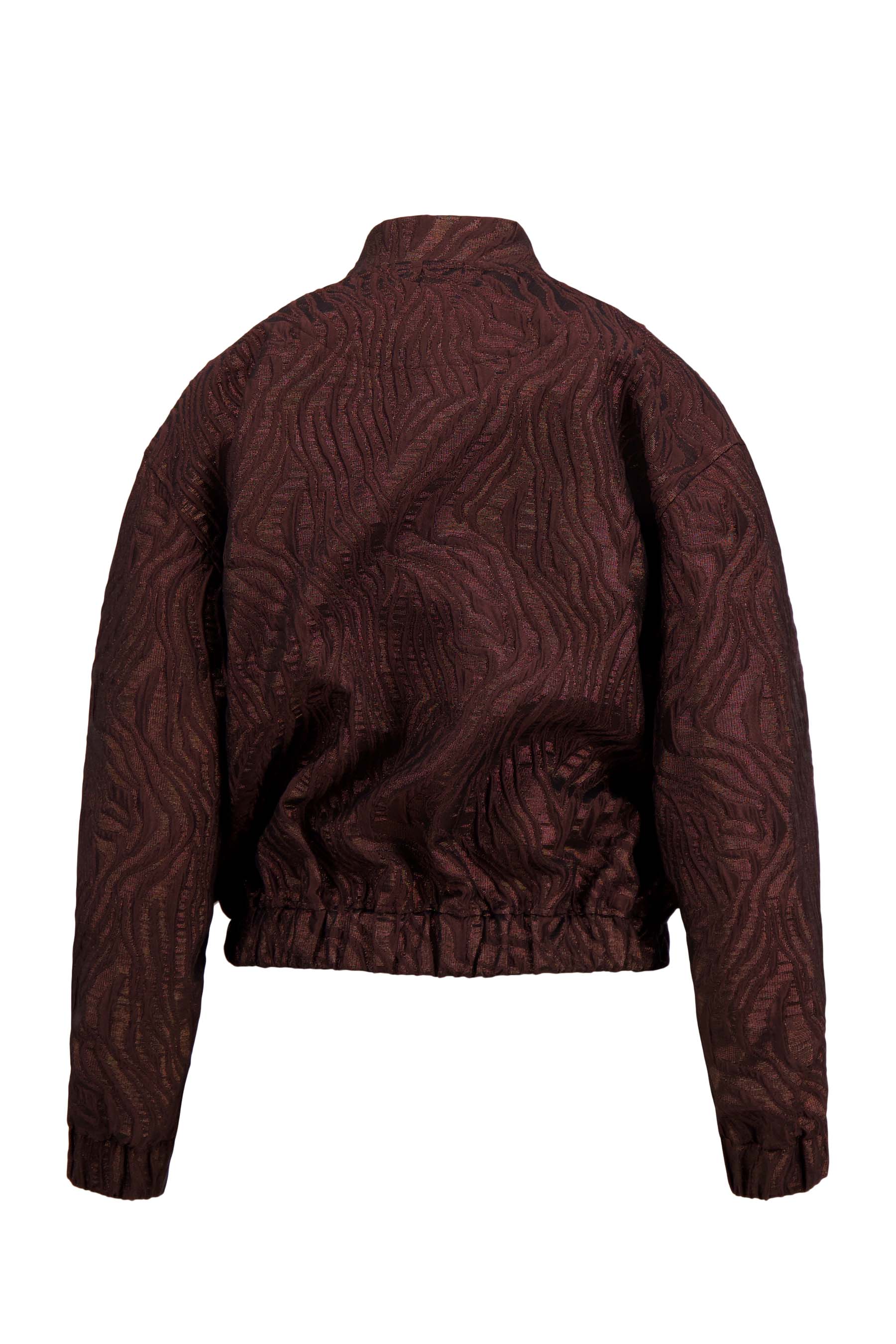 bomber jasje van lurex jaquard stof