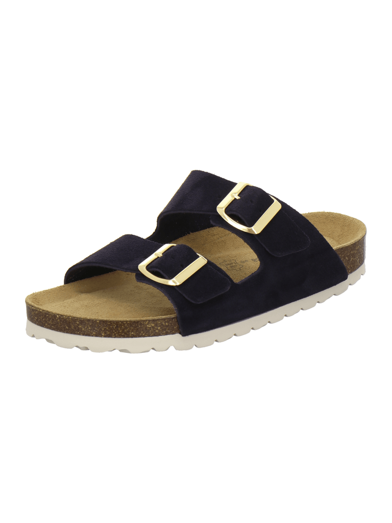 Pantoletten Damen Zweischnaller ocean Velour