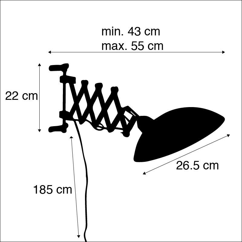 Industriële wandlamp brons met zwart - Tyne