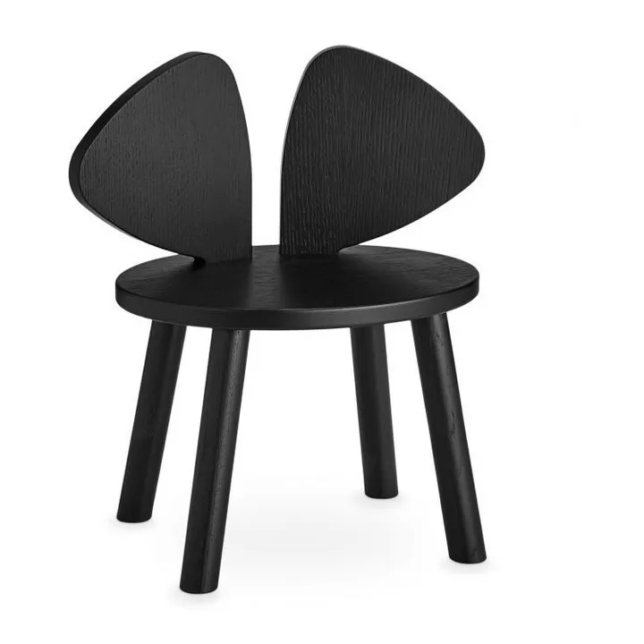 Nofred Chaise en chêne Souris | Noir