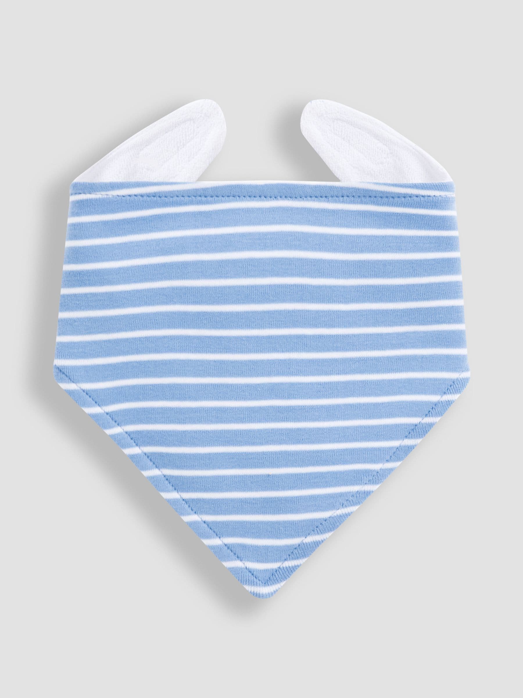 Babyblauw - JoJo Maman Bébé - 3 Katoenen babyslabbetjes
